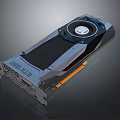 High Performance Computer Graphics Card With Large Cooling Fan And Heat Sink Design 3d model