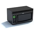 Modern Black Microwave Oven With Digital Control Panel And LED Display For Kitchen 3d model