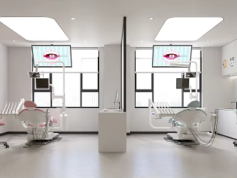 Modern Stomatological Hospital Dental Hospital Diagnosis and Treatment Office Hospital Office 3d model