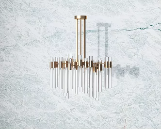 Modern crystal chandelier 3d model