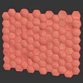 Modern Light Beige Honeycomb Geometric Textured Panel on Dark Background 3d model