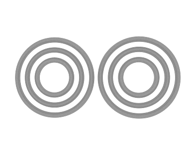 Carved Gray Concentric Circles With Artistic Intricate Line Patterns Design Element 3d model