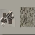 Modern Abstract And Geometric Wall Hangings With White Brown Beige Ceramic Design