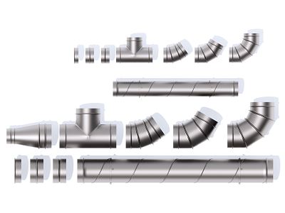 modern pipe parts model