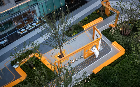 Modern Park Commercial Street Demonstration Area Park 3d model