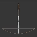 Classic Crossbow Design Featuring Silver Metal Frame And Carved Wooden Grip