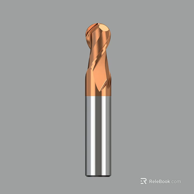 Industrial Hardware Tool Carbide Drill Bit With Spiral Flute And Metal Shank 3d model 