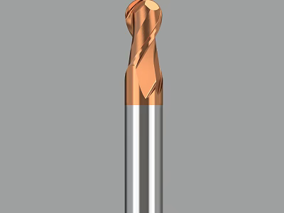 Industrial Hardware Tool Carbide Drill Bit With Spiral Flute And Metal Shank 3d model