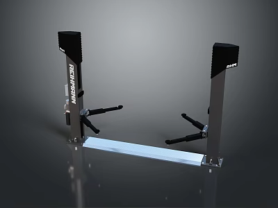 Benchmark Fitness Squat Rack With Adjustable Support Bars And Steel Frame 3d model