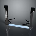 Benchmark Fitness Squat Rack With Adjustable Support Bars And Steel Frame