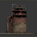Industrial Style Rusty Metal Tank Shape Decorative Ornament Decoration Set For Home Decor