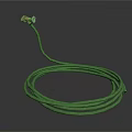 Durable Green Flexible Hose With Metal Connector For Electronic Appliance Use