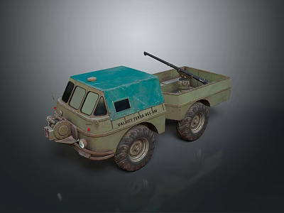 Military Green Battle Tank With Main Cannon Turret And Heavy Duty Tracks Design 3d model
