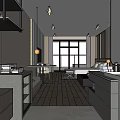 Modern Hotel Guest Room Featuring Large Bed Sofa Floor to Ceiling Windows And Wooden Floors