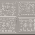 Decorative Gypsum Molding Collection Featuring Various Ornate Patterns And Intricate Designs