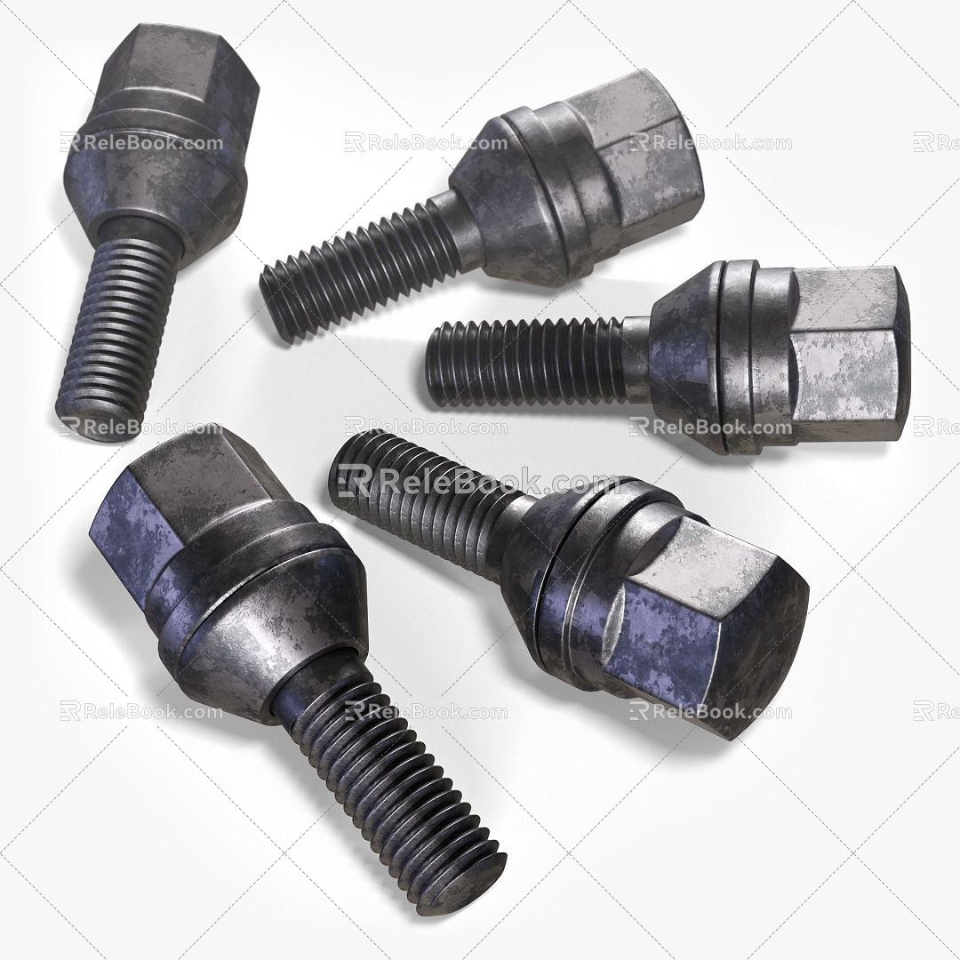 Modern Screw Bolt Screw Screw Nut Stud Screw Hardware 3d model