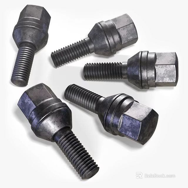 Industrial Hardware Tools High Strength Metal Bolts For Construction And Repair 3d model 