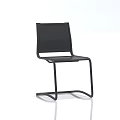 Modern Black Single Chair With Metal Frame And Minimalist Design For Indoor Spaces