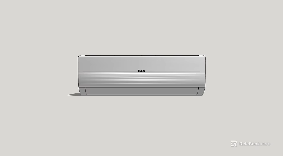 Modern Haier Wall Mounted Air Conditioner Fan With Sleek Silver Design And Cooling Function 3d model 