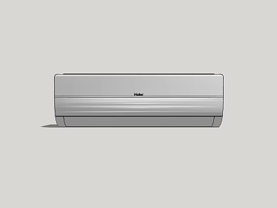 Modern Haier Wall Mounted Air Conditioner Fan With Sleek Silver Design And Cooling Function 3d model