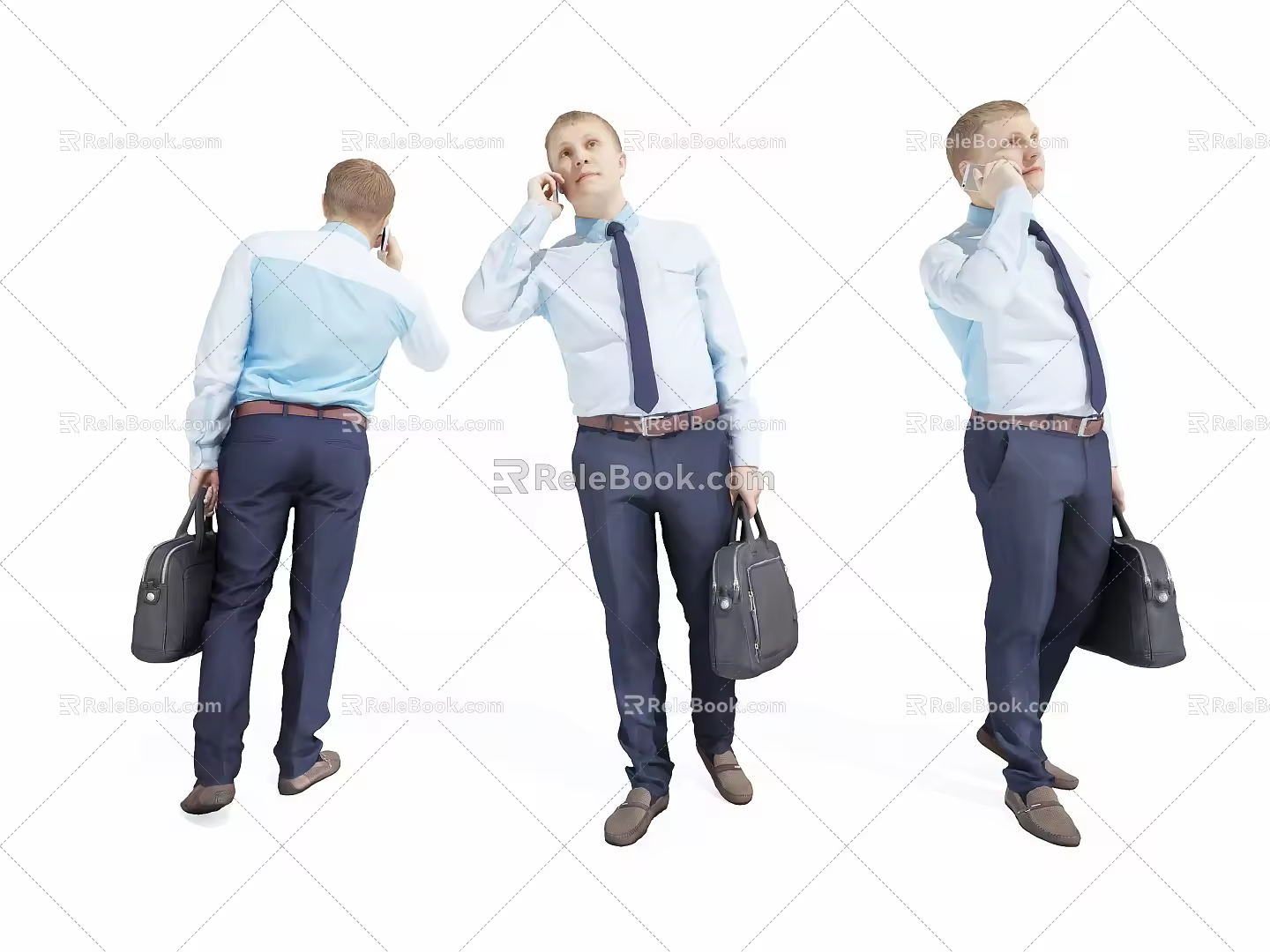 modern man character 3d model