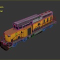 Industrial LOFT train High-speed rail EMU moving rail car Subway car 3d model