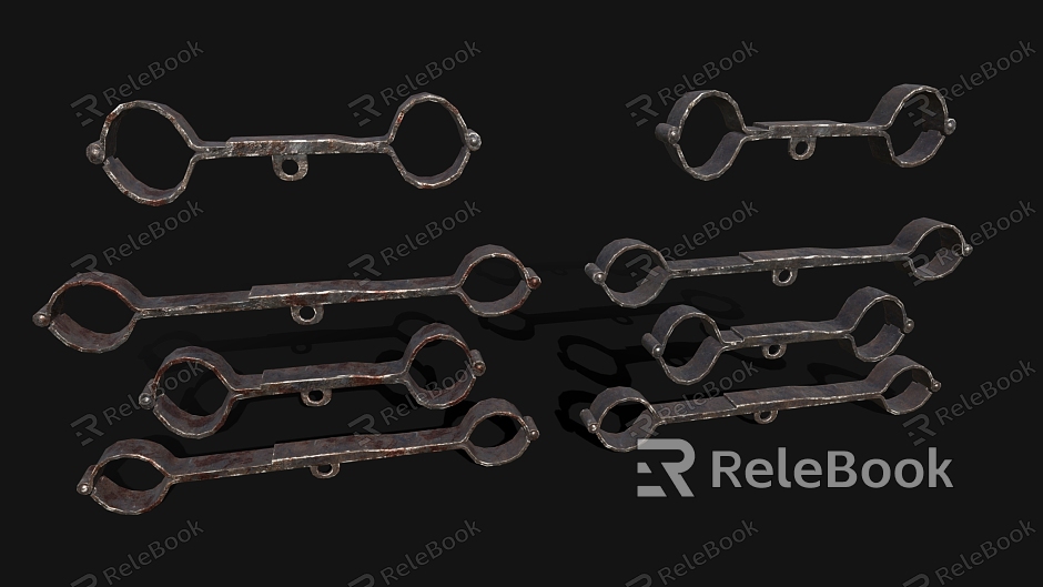 Iron Shackles Iron Hand Shackles Hand Shackles Shackles Weapons Torture model