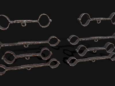 Iron Shackles Iron Hand Shackles Hand Shackles Weapons Torture model