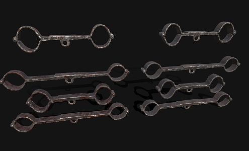 Iron Shackles Iron Hand Shackles Hand Shackles Weapons Torture 3d model