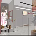 Modern Clothing Store Interior With Mannequins Clothing Displays And Window Showcases