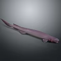 Realistic Purple Shark Model Isolated On Gray Background With Detailed Features