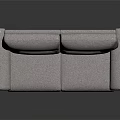 Light Colored Modern Two Seater Sofa With Wooden Legs And Shiny Surface