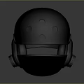 Black Glossy Full Face Protective Helmet With Strap And Chin Guard