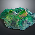 Detailed Colorful Natural Terrain With Green And Orange Textured Surface Features