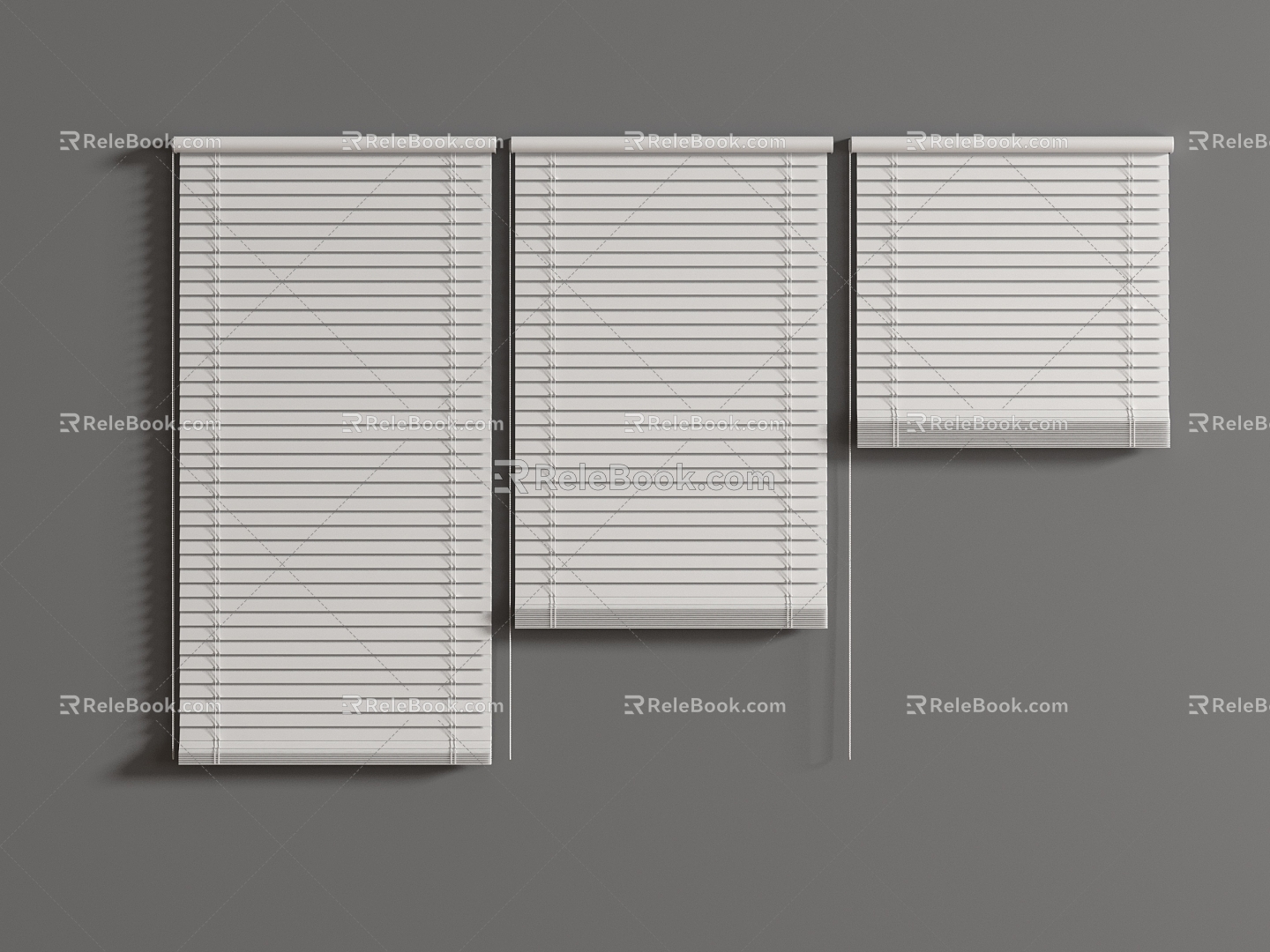 modern venetian blinds roller blinds curtain 3d model