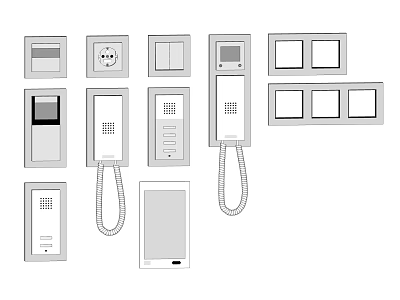 Modern Switch Video Phone Access Phone 3d model