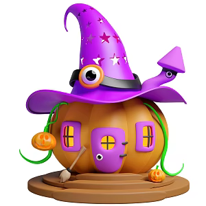 Modern Halloween Building Halloween Decorations 3d model
