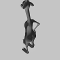 Cartoon Giraffe with Long Neck Spotted Pattern Smiling Face and Colorful Blurred Background