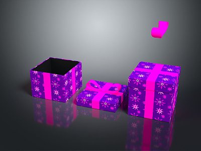 Gift Box Ribbon Box Birthday Gift Packaging Box Gift 3d model