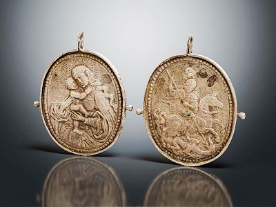 Modern gold coin Order of St. George 3d model