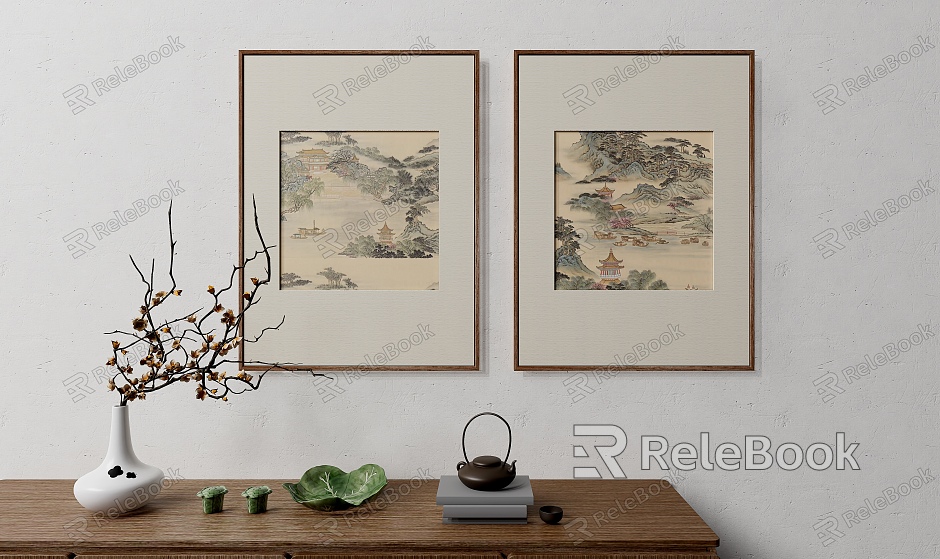 Decorative Hanging Painting Landscape Painting Ornaments model