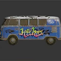 Modern bus minibus minivan driverless bus 3d model