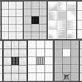 Various Ceiling Design Options With Grid Patterns Vent Openings And Panels 3d model
