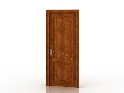 Modern Interior Door Solid Wood Door 3d model