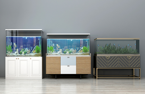 Modern fish tank 3d model