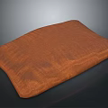 Comfortable Orange Fabric Cushion With Textured Design For Home Furniture