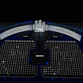 Baoneng Urban Development Modern Exhibition Space With Urban Night View And Mirrored Surfaces