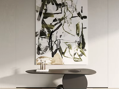 Quiet abstract painting decorative painting 3d model