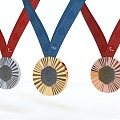 Olympic medal Paris Olympic gold medal Gold medal Silver medal Bronze medal Olympic Games 3d model