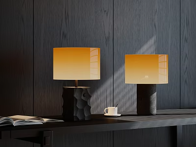 Table lamp wall panel 3d model
